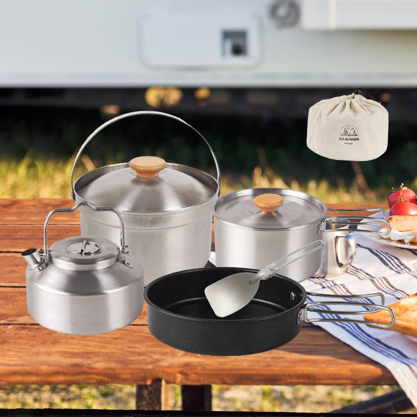 Camping Cooking Set Non Stick - Camping Cookware Cook Gear Portable Nonstick