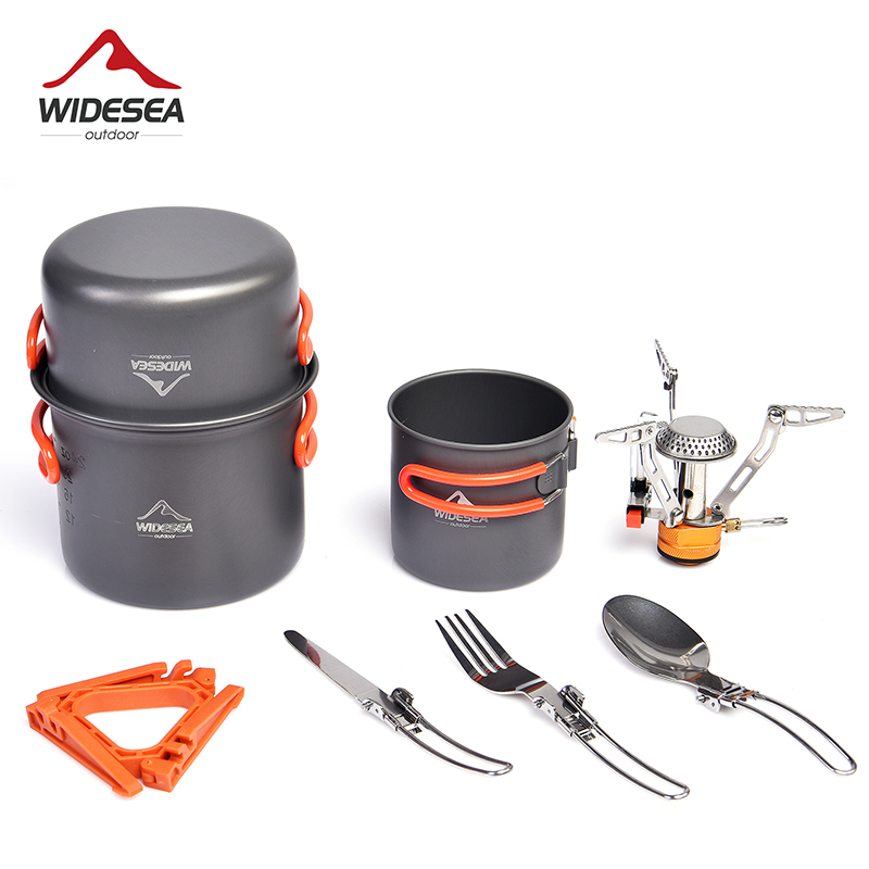 Camping Cooking Burner - Widesea Camping Cookware Set Outdoor Tableware