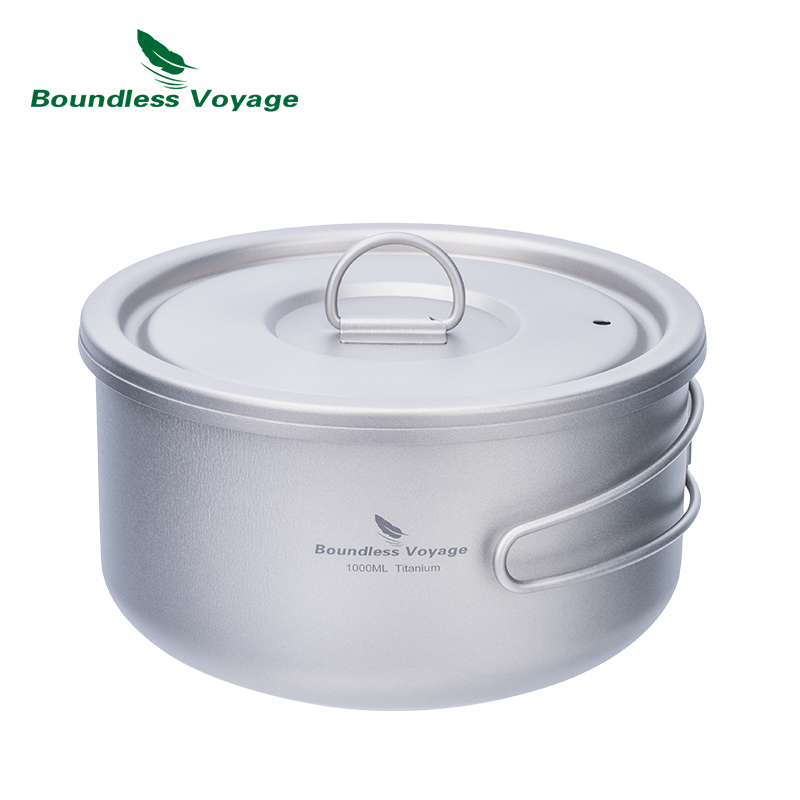 Camping Hiking Cooking - Boundless Voyage Titanium Camping Pot with