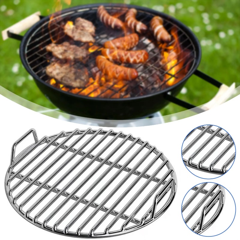 Camping Cooking Grate - BBQ Rack,Grilling Grates Replacement,Round 40cm Cast