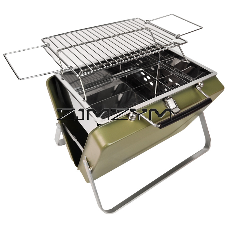 Camping Cooking Grate - Foldable Barbecue Grill Adjustable Height Meshes