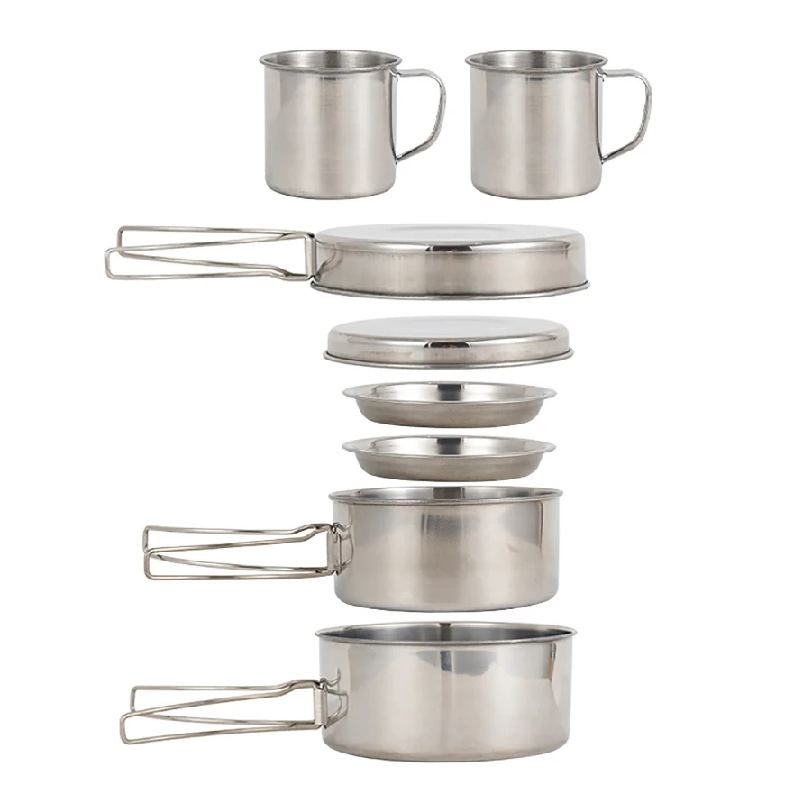 8pcs/Set Camping Cookware Mess - Camping Cooking Set Non Stick recension och pris