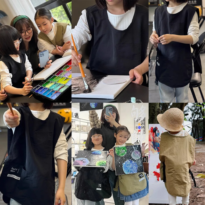 Oilproof Waterproof Kids Apron - Camping Cooking And Drinking recension och pris