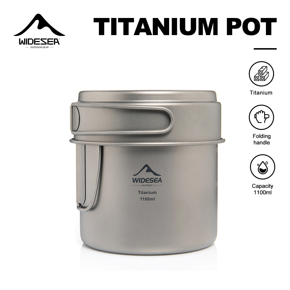 Widesea Ultralight Titanium Ca - Camping Cooking Pot Set recension och pris