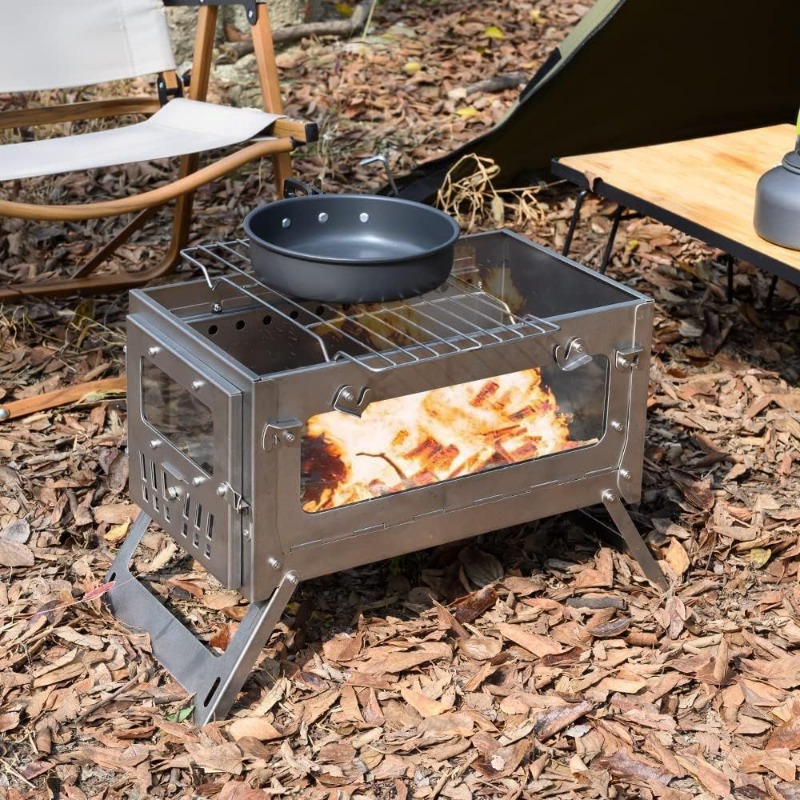430 Stainless Steel Portable T - Camping Cooking Device recension och pris