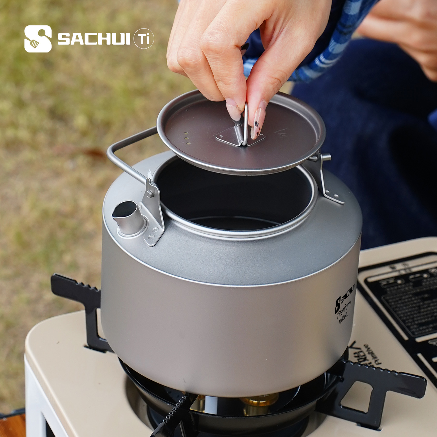 1000ML Pure Titanium Kettle Ou - Camping Outdoor Cooking Set recension och pris