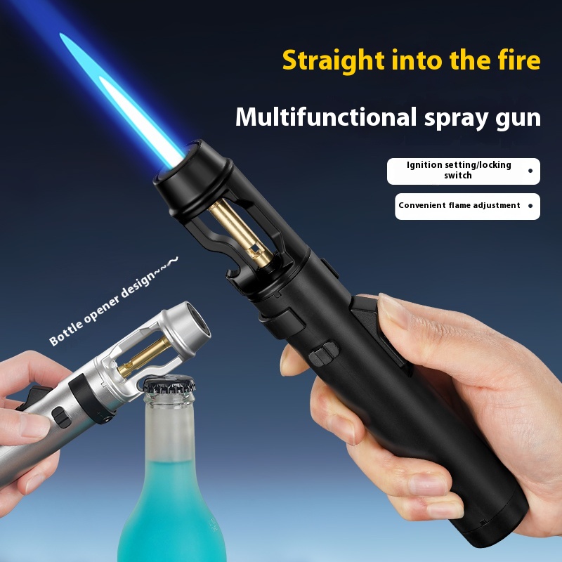 Metal Windproof Jet Flame Ligh - Camping Cooking Flame recension och pris