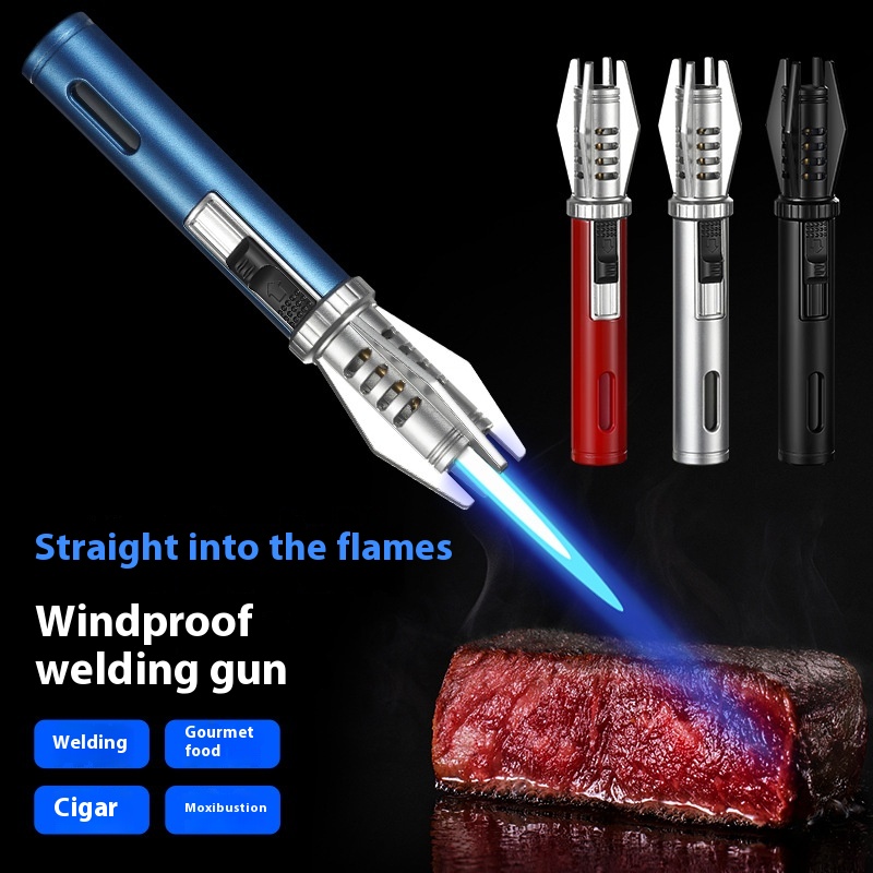 Metal Windproof Jet Flame Ligh - Camping Cooking Flame recension och pris