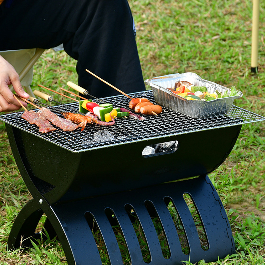 2Pcs Stainless Steel Barbecue  - Camping Cooking Set Non Stick recension och pris