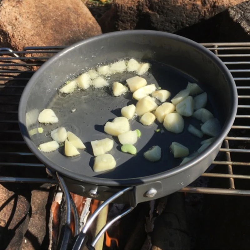 Portable Frying Pan with Stora - Camping Cooking Set Non Stick recension och pris