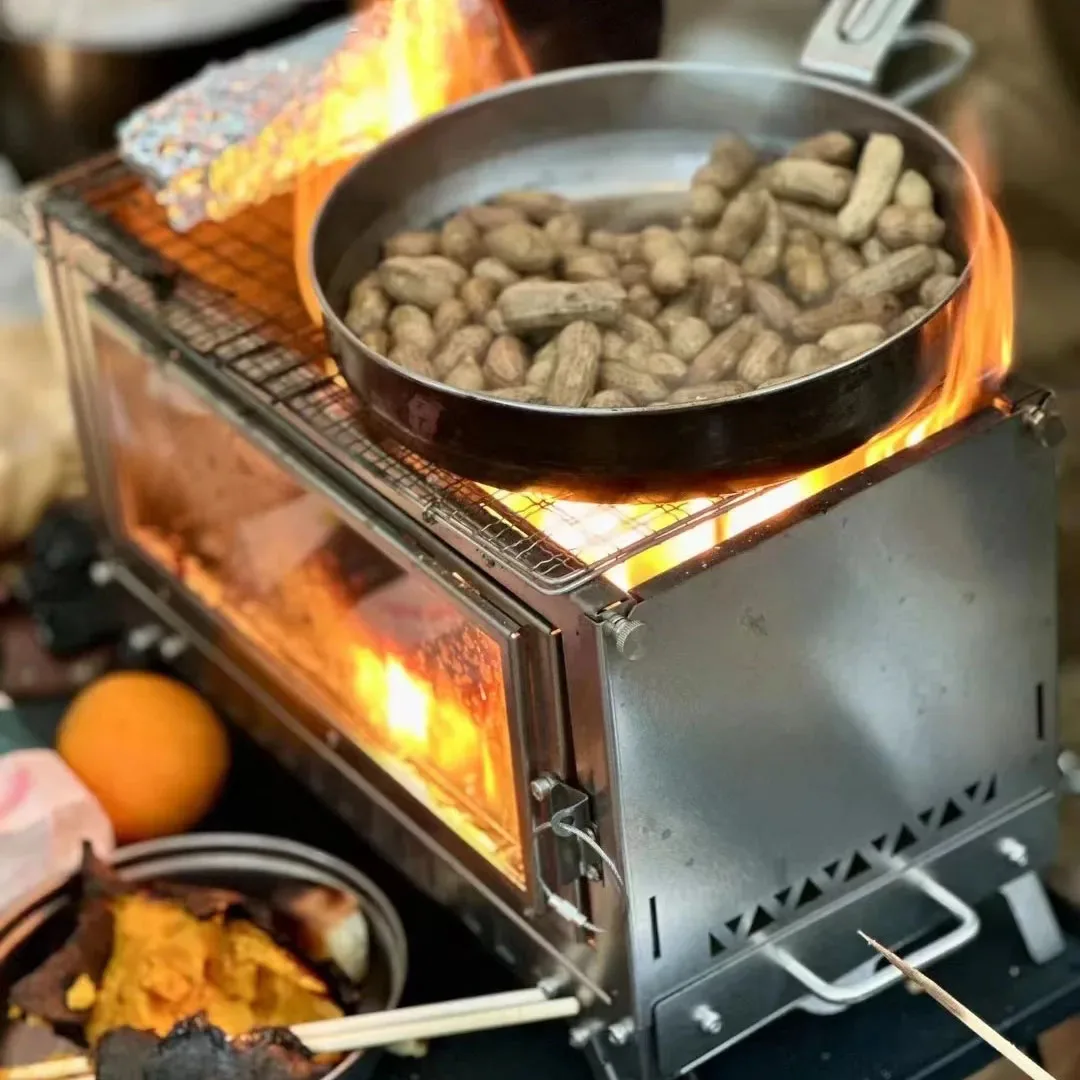 Firewood Stove Tent Stove Fold - Camping Cooking Grate recension och pris