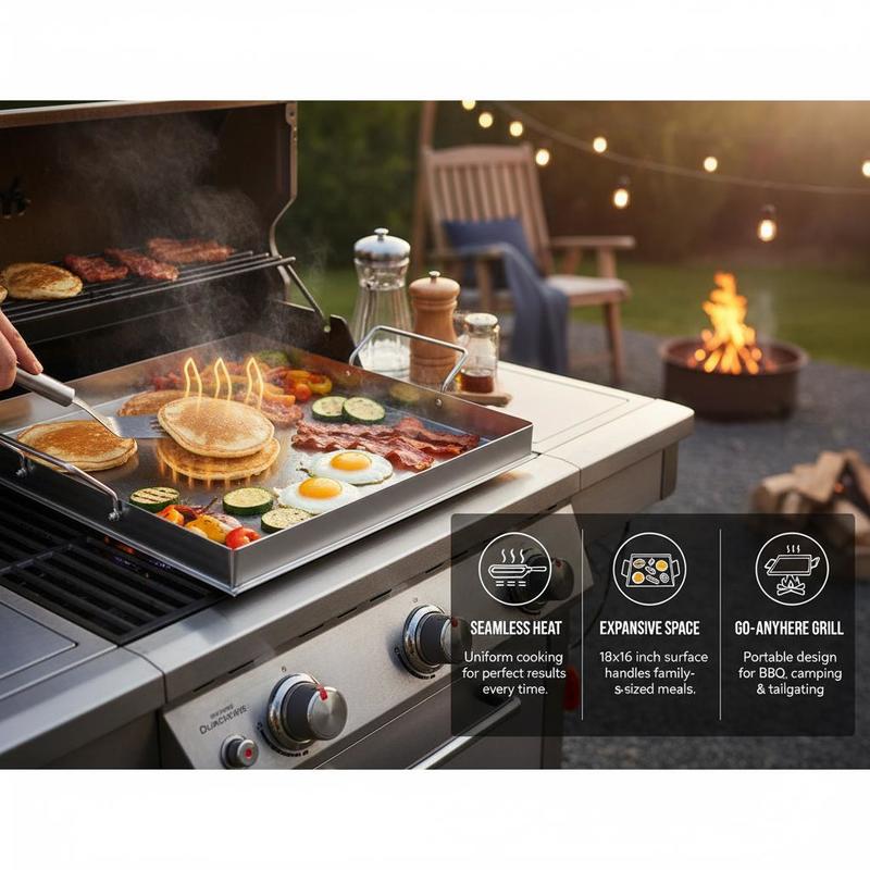 Universal Flat Top Griddle 18x - Camping Outdoor Cooking Set recension och pris