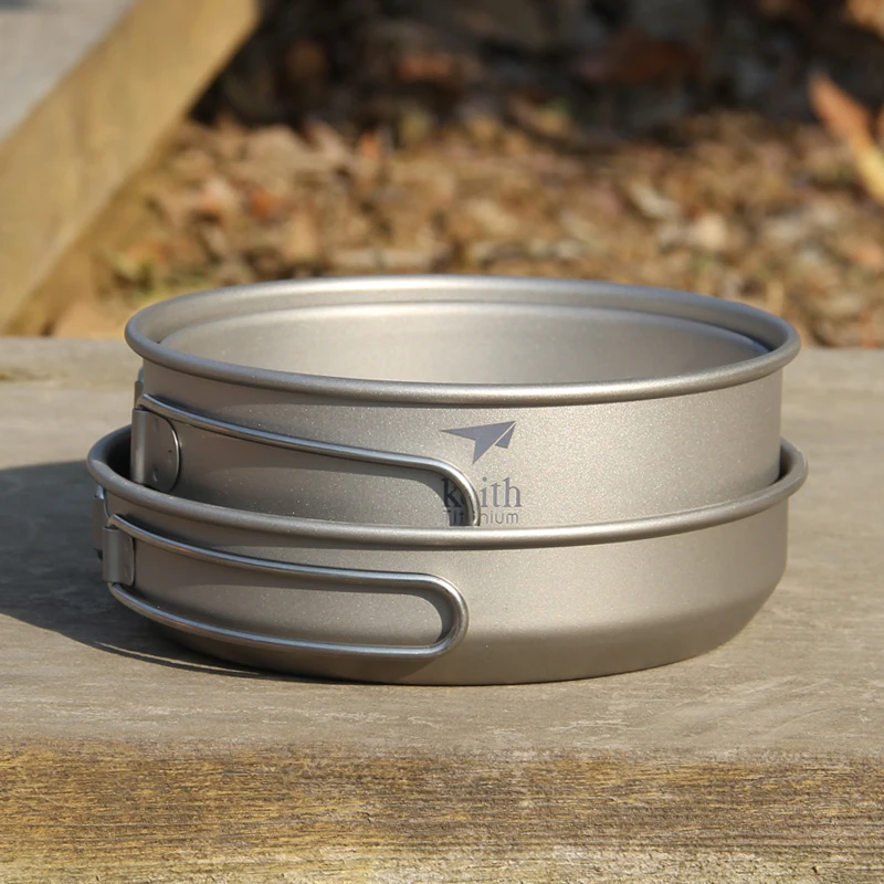Keith 3PCS Titanium Cookware P - Camping Outdoor Cooking Set recension och pris