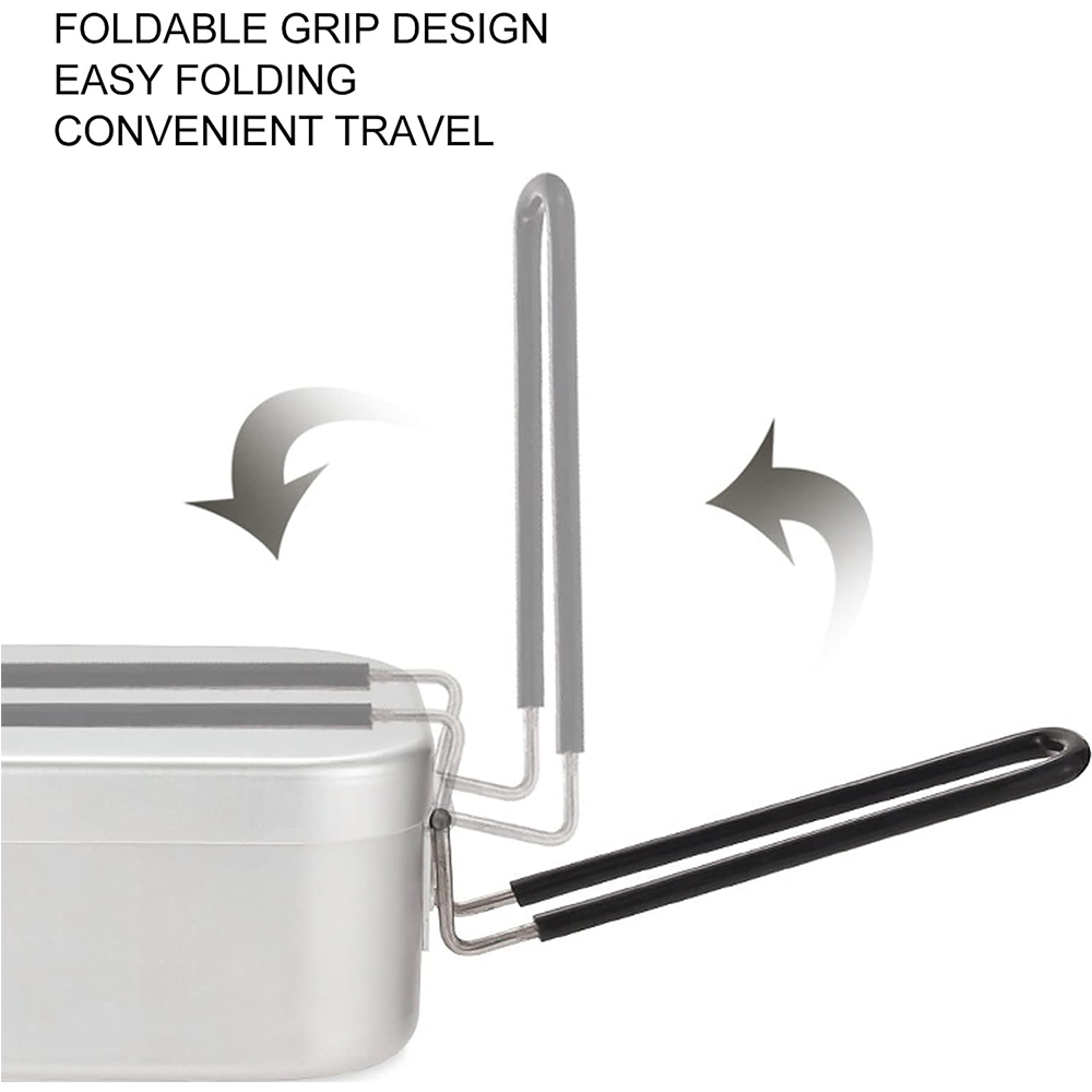 800ML Aluminum Lunch Boxes Out - Camping Outdoor Cooking Set recension och pris