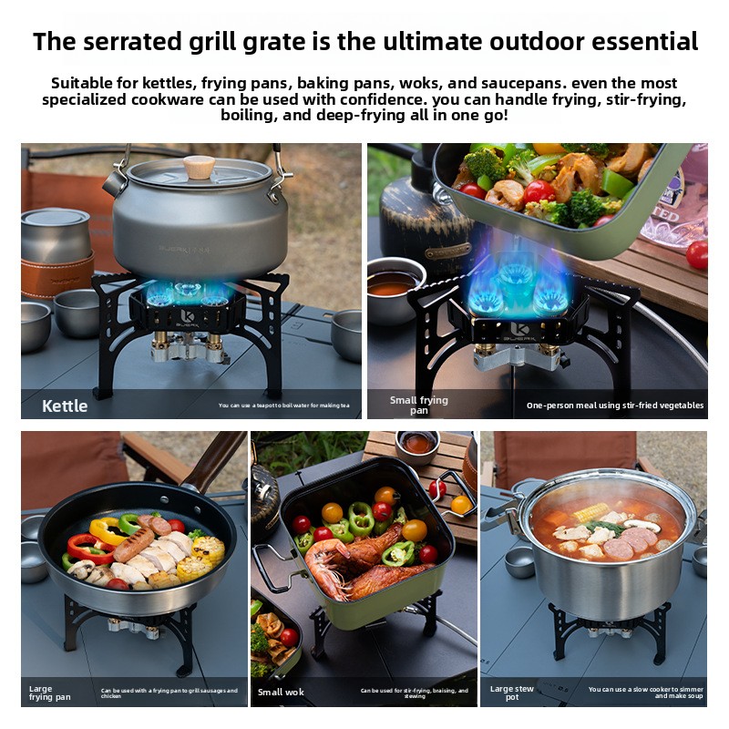 Portable Folding Camping Gas S - Camping Cooking Flame recension och pris