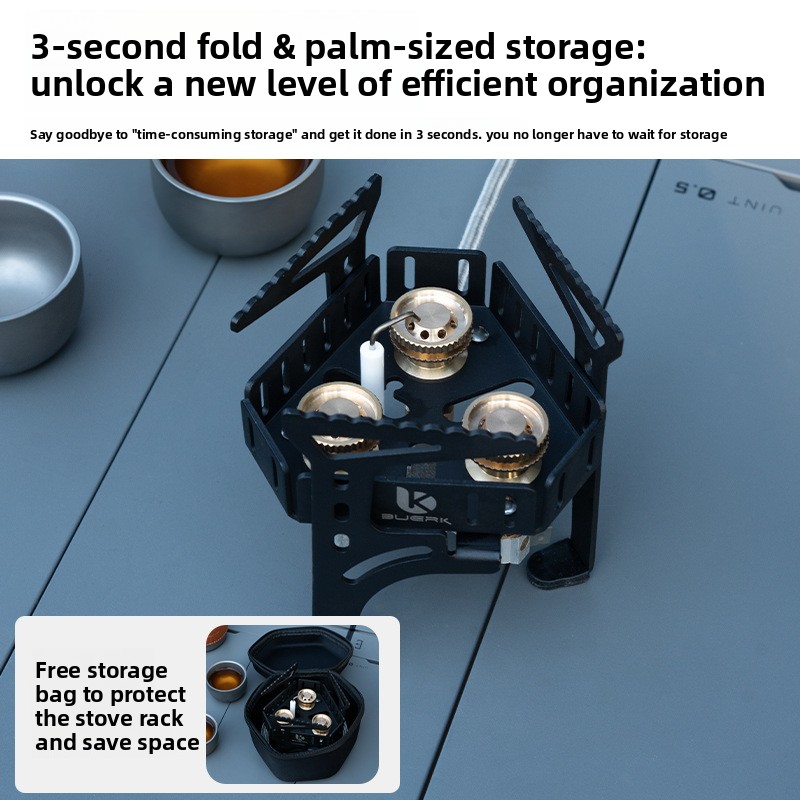 Portable Folding Camping Gas S - Camping Cooking Flame recension och pris