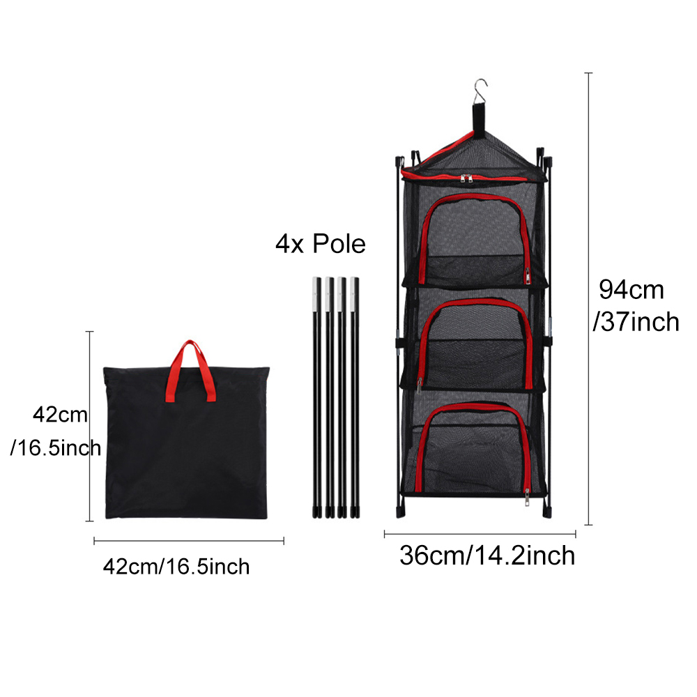Camping Storage Drying Net 3 L - Camping Outdoor Cooking Set recension och pris