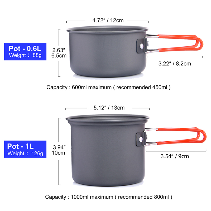 Widesea Camping Cookware Set O - Camping Cooking Burner recension och pris