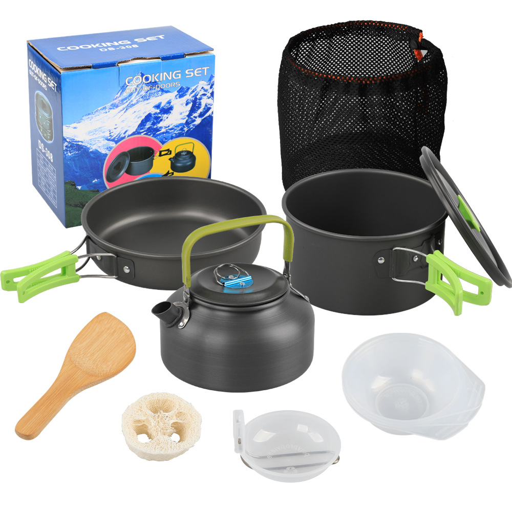 Camping Cooking Pot Pan Kettle - Camping Cooking Set Ds 308 recension och pris