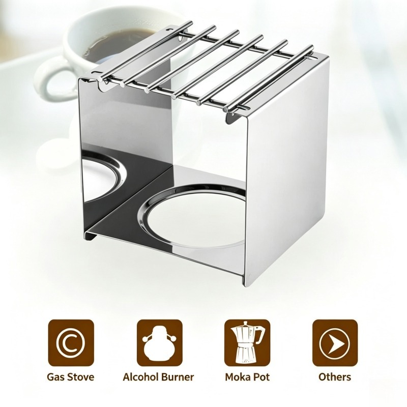Stainless Steel Square Coffee  - Camping Hiking Cooking recension och pris