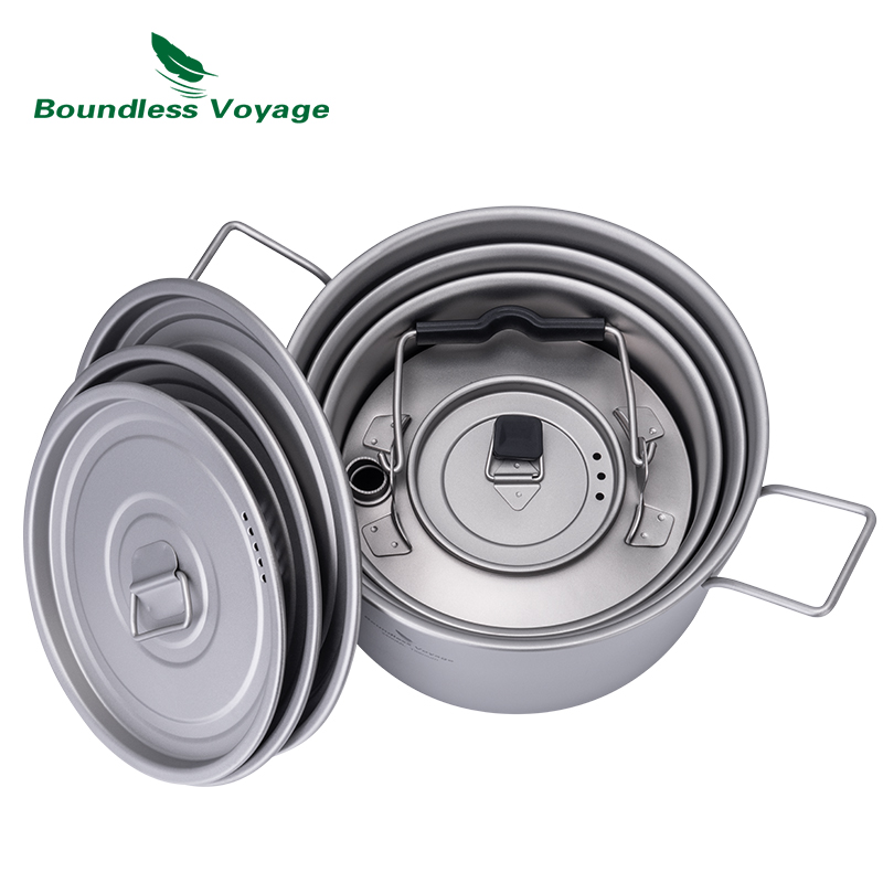 Boundless Voyage Titanium Pot  - Camping Cooking Set Non Stick recension och pris
