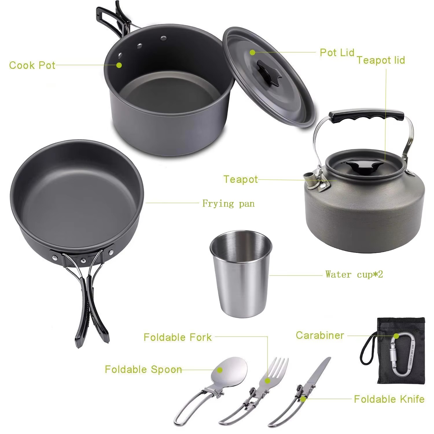 Camping Cooking Set Camping Co - Camping Cooking Set Non Stick recension och pris