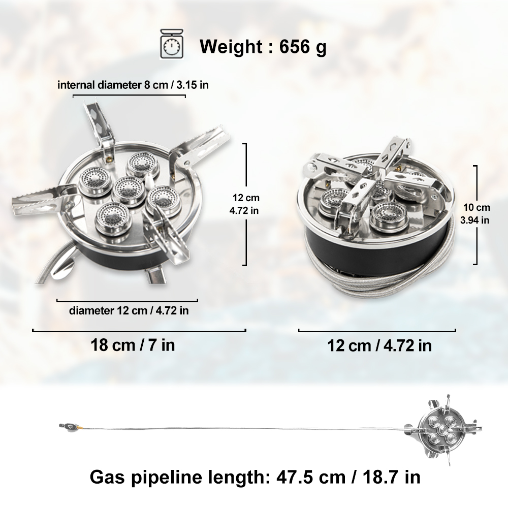 Widesea Camping 5in1 Gas Stove - Camping Cooking Grate recension och pris