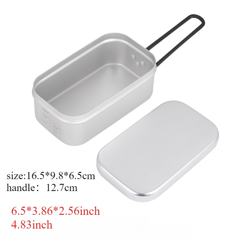 1PC Outdoor Aluminum Lunch Box - Camping Cooking Flame recension och pris