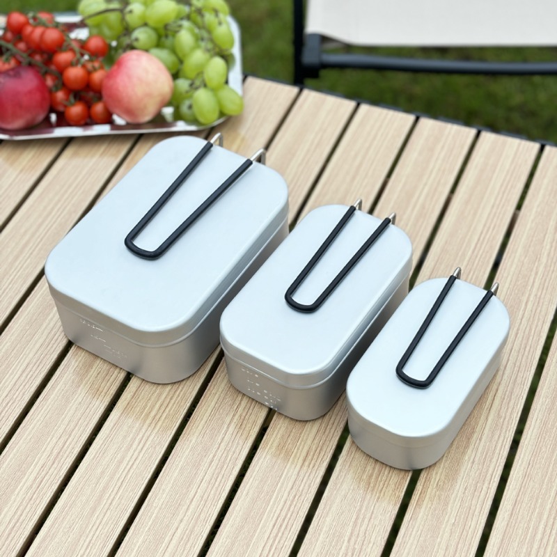 1PC Outdoor Aluminum Lunch Box - Camping Cooking Flame recension och pris