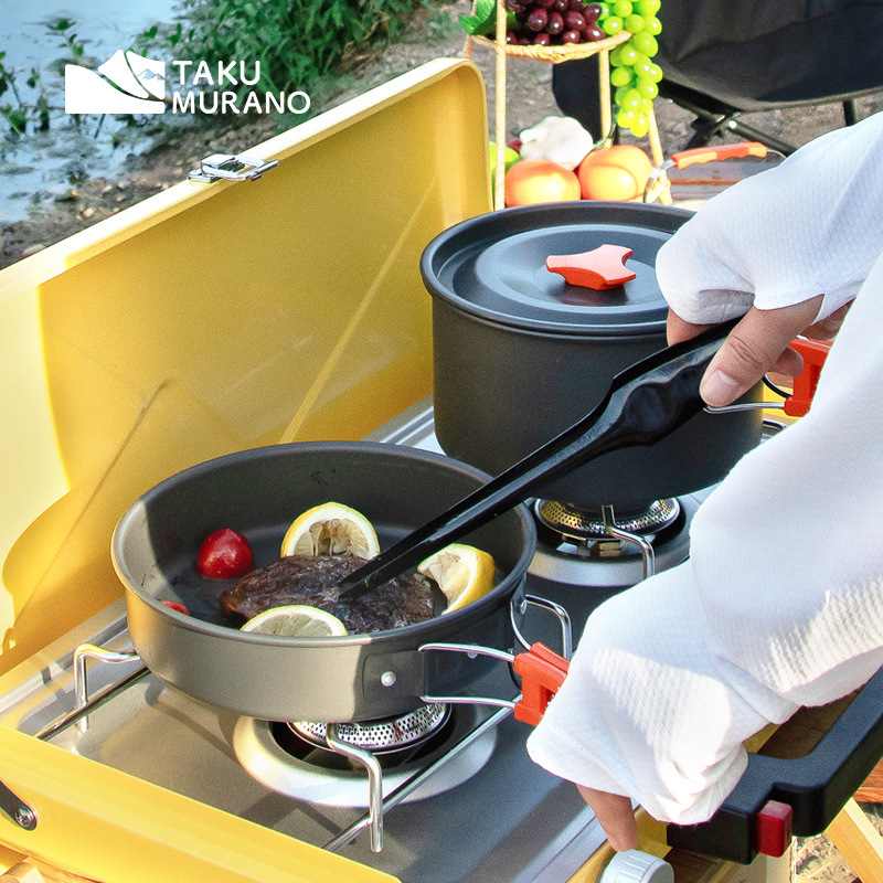 Camping Cookware Set Outdoor C - Camping Cooking Set Non Stick recension och pris