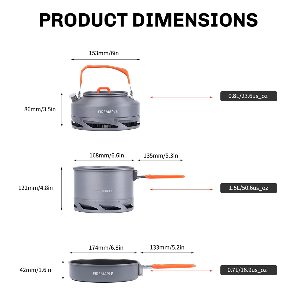 Fire Maple Camping Cookware Ut - Camping Cooking Pot Set recension och pris